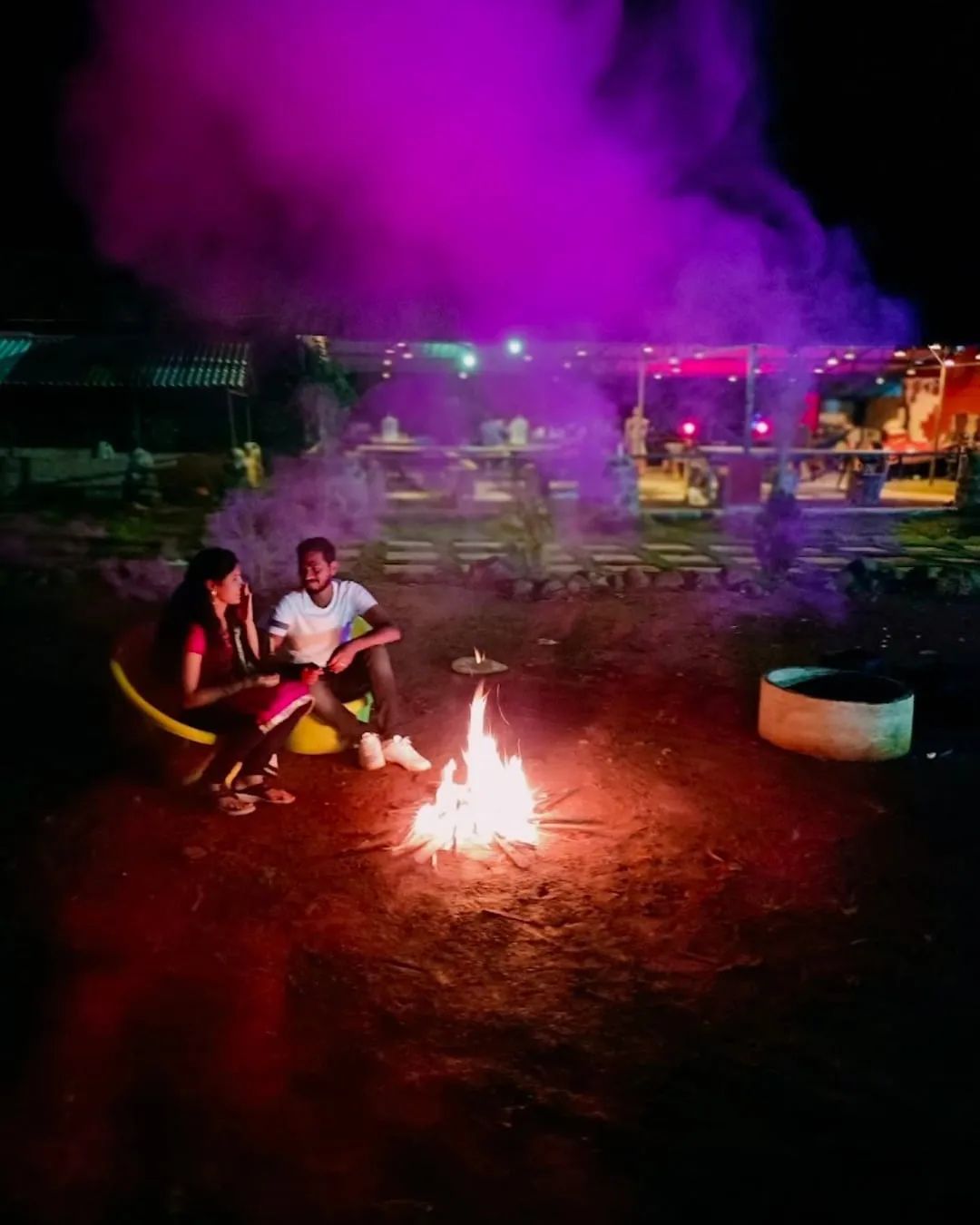 camping at night