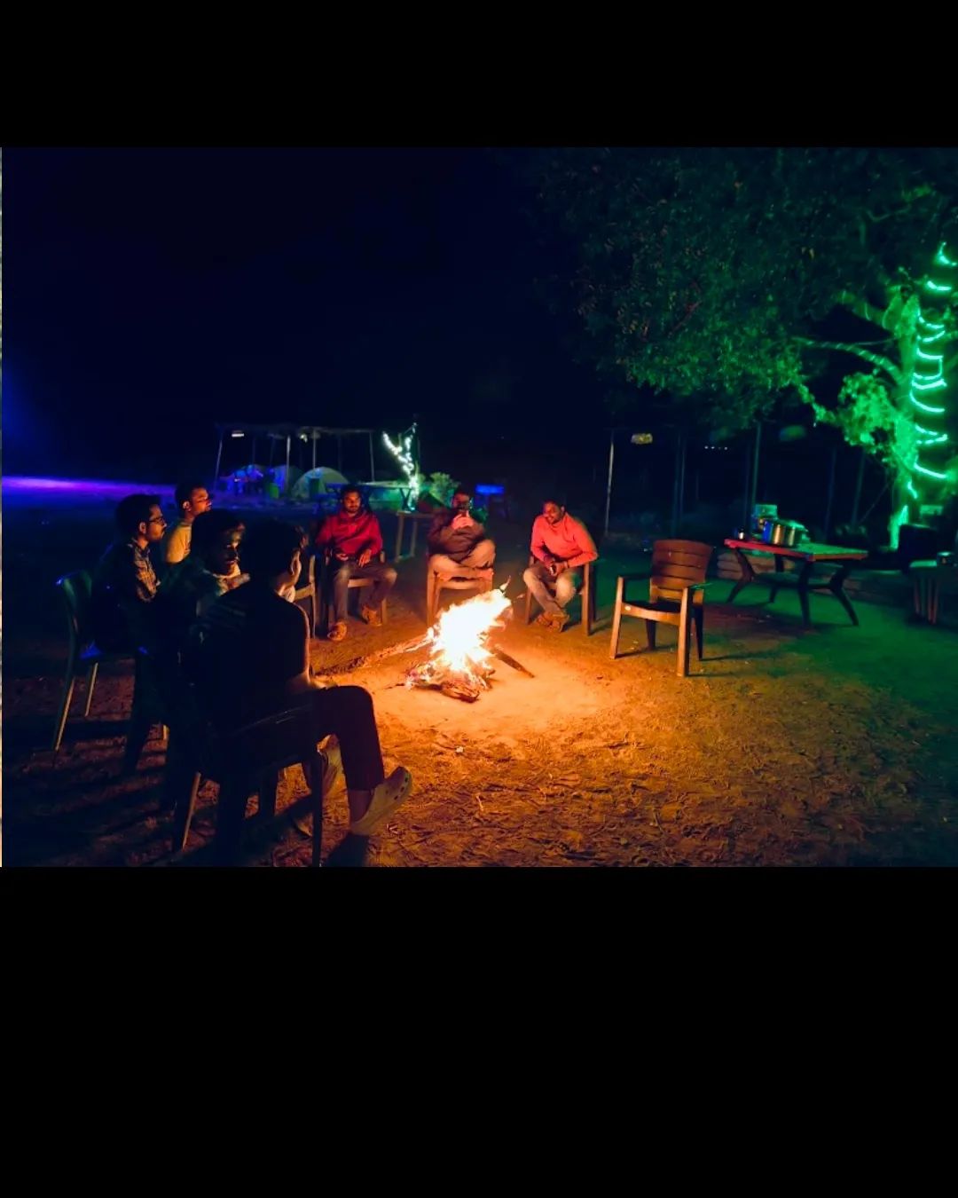 camping at night